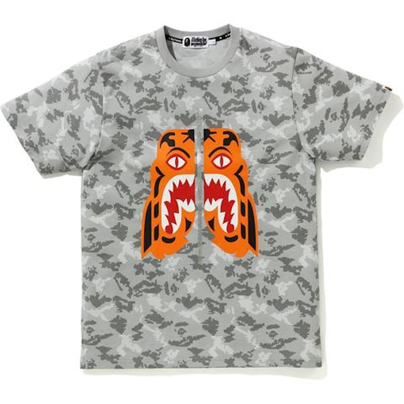 BAPE Digital Camo Tiger Tee Grijs