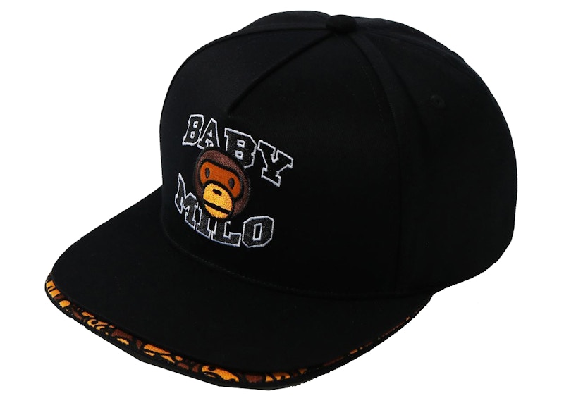 BAPE Double Visor Milo Snapback Cap Zwart