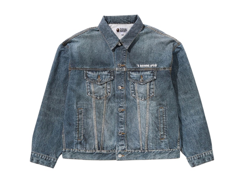 BAPE Fake Print Jacket Light Indigo