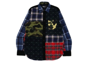 BAPE Flannel Check Multi Pattern Shirt Multi Multicolor