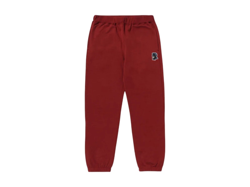 BAPE General Sweatpant Burgundy Rood