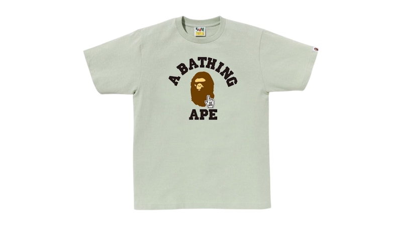 BAPE Go Ape Pointer College Tee Groen