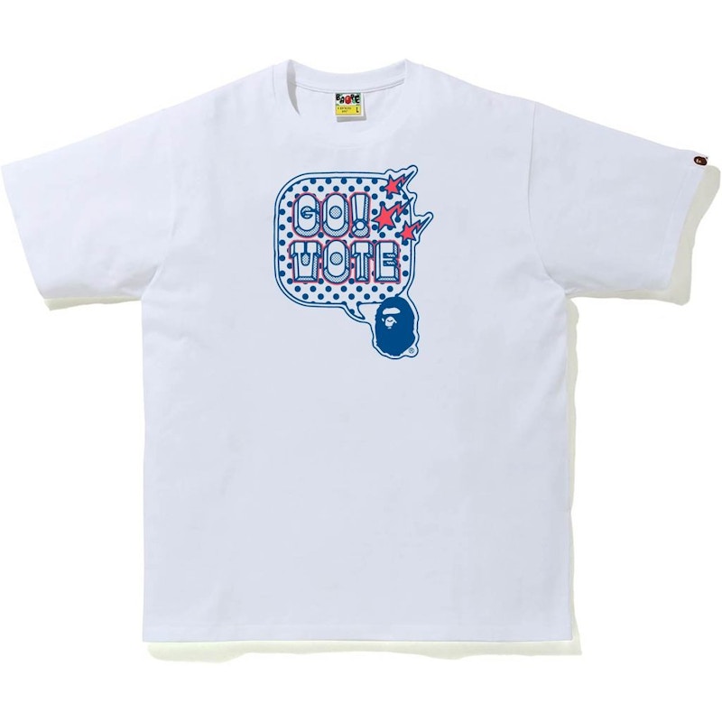 BAPE Go Vote Tee #1 Wit