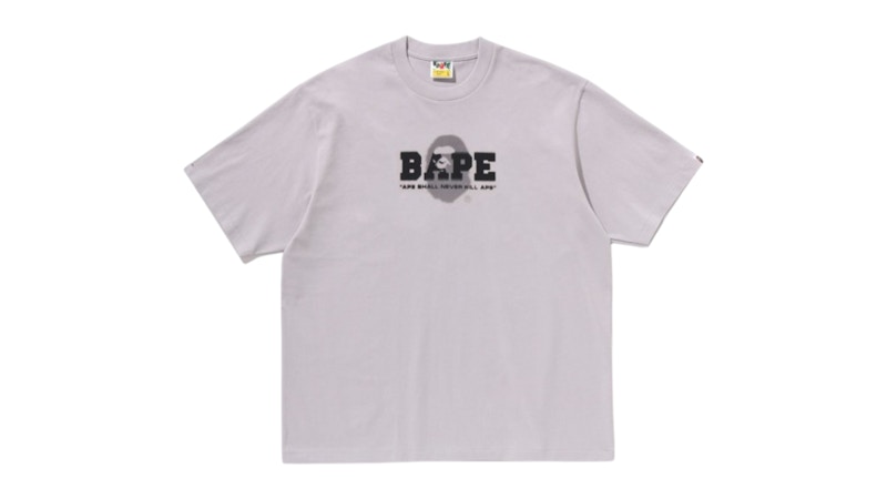 BAPE Graffiti Logo Relaxed Fit Tee Grijs