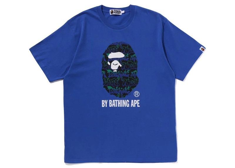 BAPE Graffiti Pattern By Bathing Ape Tee Blauw