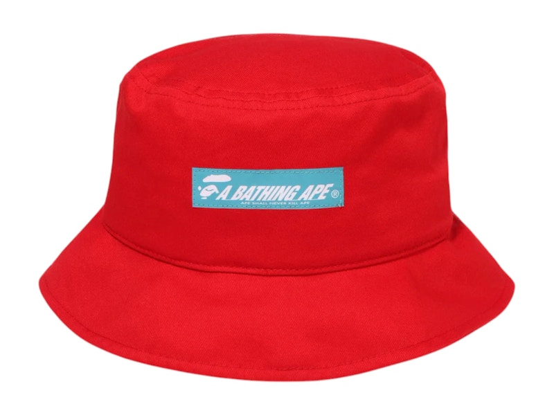 BAPE Half Mesh Bucket Hat Rood