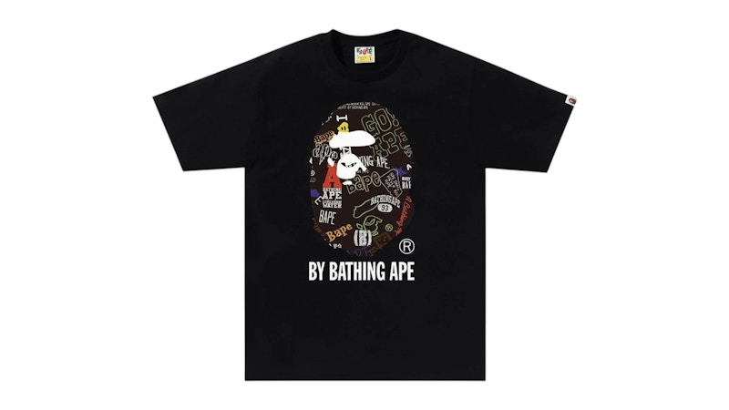 BAPE Hand Draw Pattern By Bathing Ape Tee Zwart