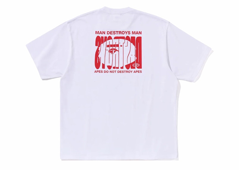BAPE Highlight Logo Relaxed Fit Tee Wit