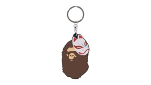 BAPE Japanese Fox Mask Rubber Keychain Multicolor