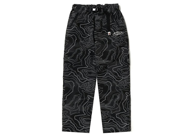 BAPE Layered Line Camo Track Pants Zwart