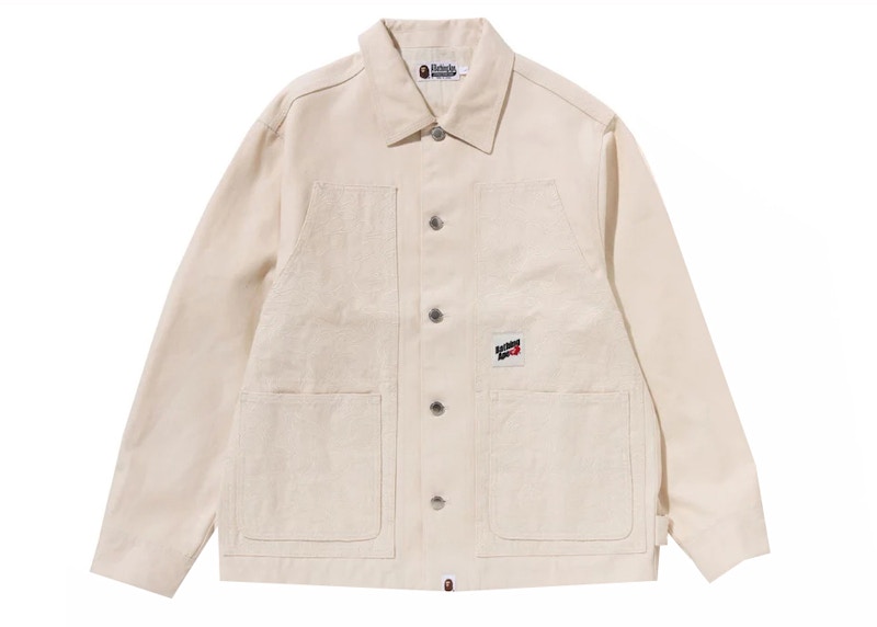 BAPE Line Camo Patch Work Jacket Ivory Wit