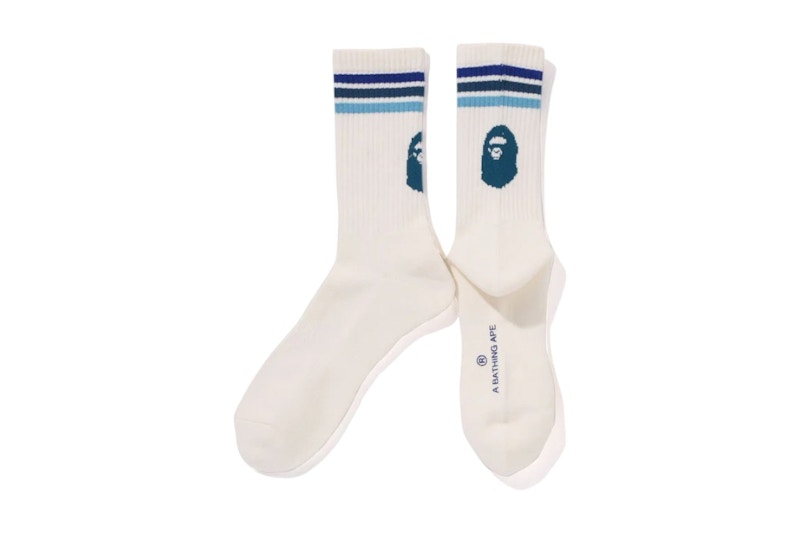 BAPE Line Socks Blauw