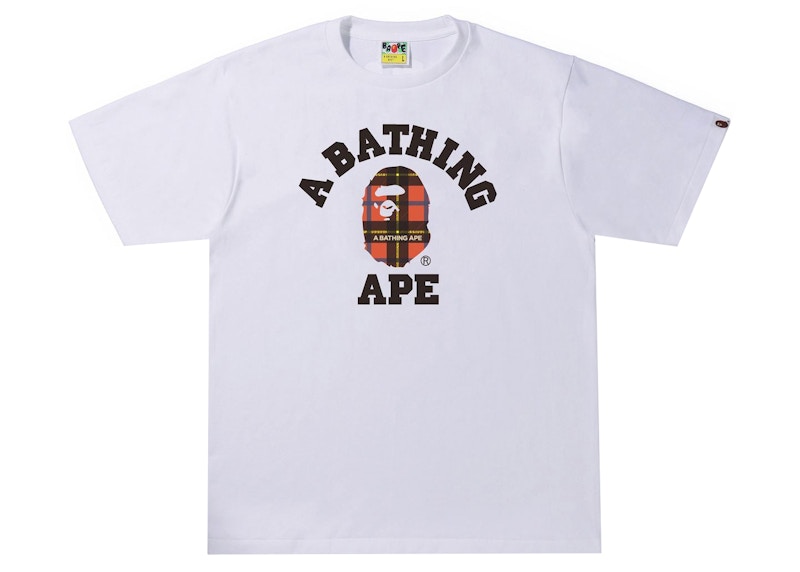 BAPE Logo Check College Tee Rood