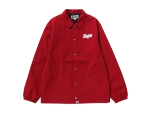 BAPE Logo Coach Jacket Rood