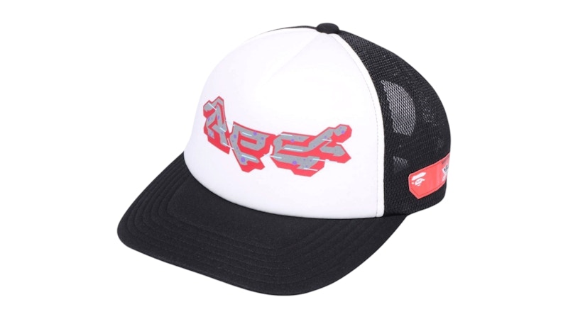 BAPE Logo Mesh Cap Zwart