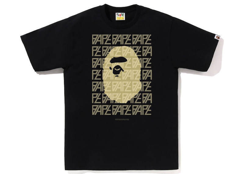 BAPE Logo Monogram Tee Zwart