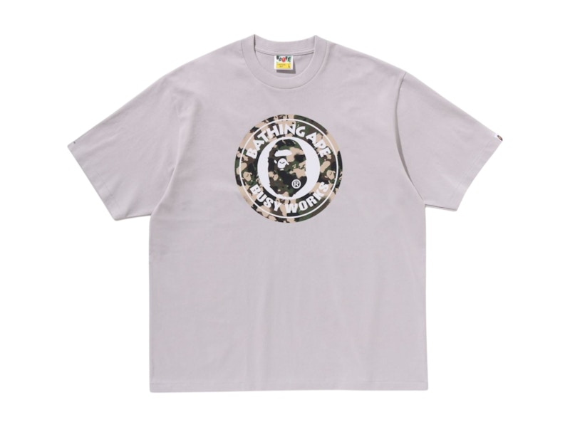 BAPE Map Camo Busy Works Relaxed Fit Tee Grijs