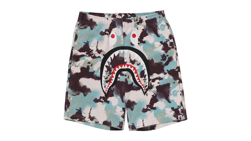 BAPE Map Camo Regular Fit Shark Sweat Shorts Multi Multicolor