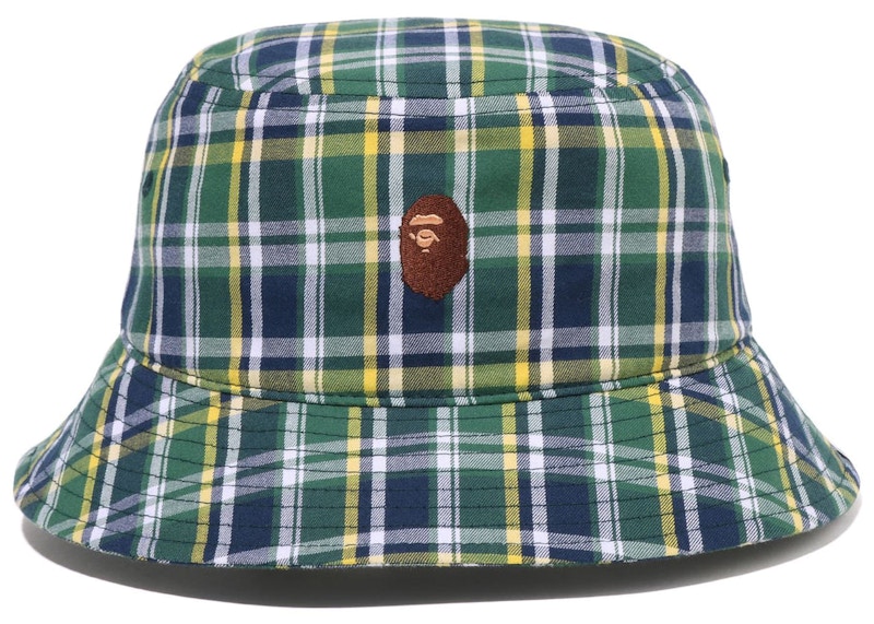 BAPE Mini Bape Check Bucket Hat Groen