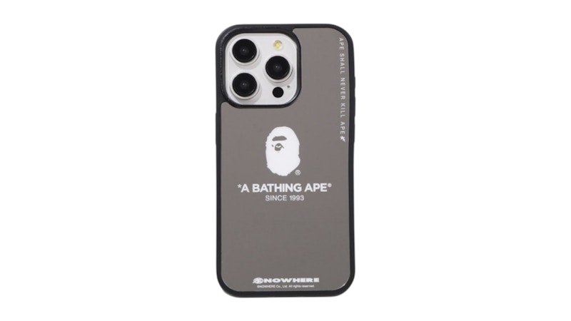 BAPE Mirror iPhone 15 Pro Case Zilver
