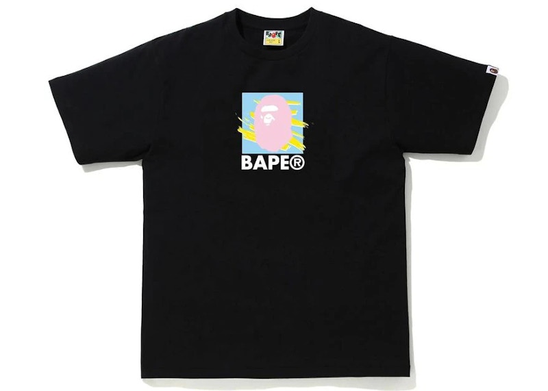 BAPE Multi-Color Print Tee Zwart