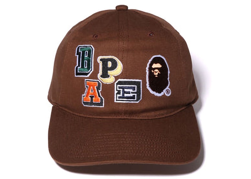 BAPE Multi Fonts Patch Panel Cap Bruin