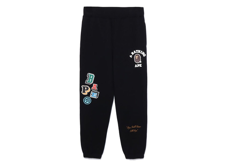BAPE Multi Fonts Sweatpants Zwart