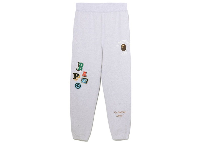 BAPE Multi Fonts Sweatpants Grijs