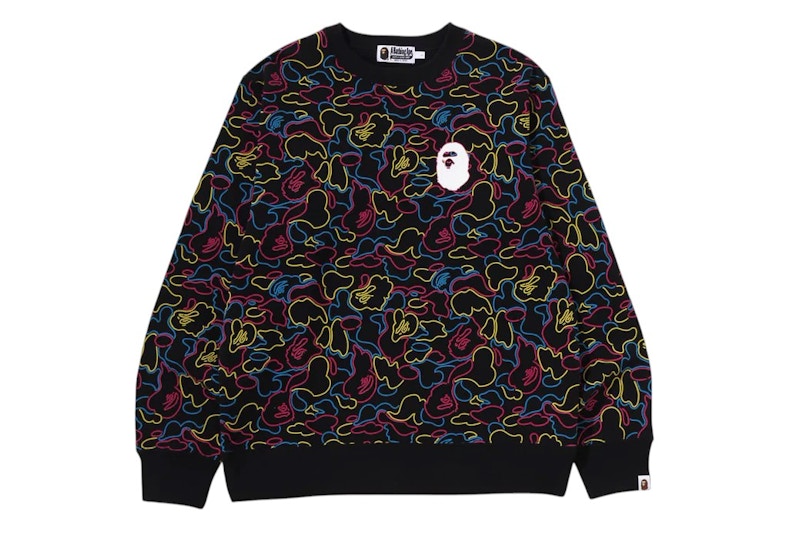 BAPE Neon Camo Crewneck Sweatshirt Multi Multicolor