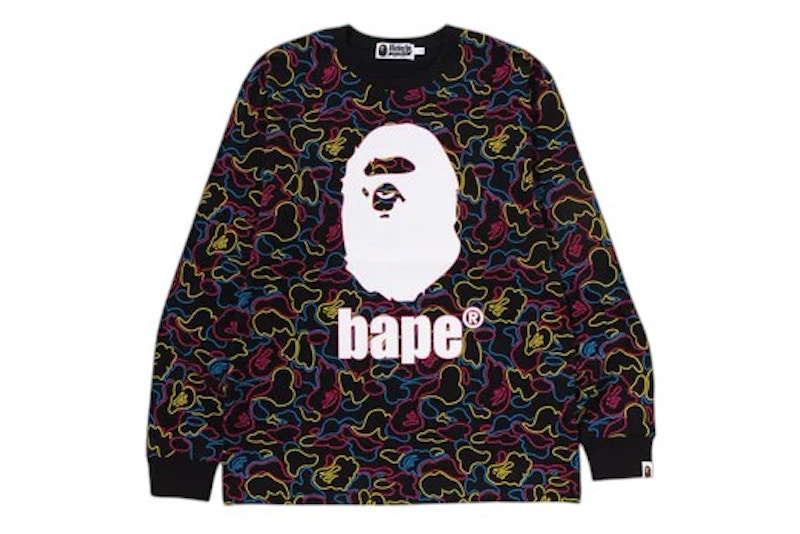 BAPE Neon Camo L/S Tee Multi Multicolor