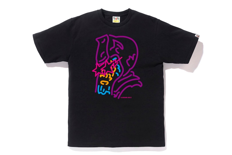 BAPE Neon Sign General Tee Zwart