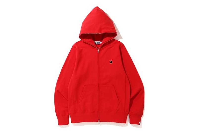 BAPE One Point Full Zip Hoodie Rood