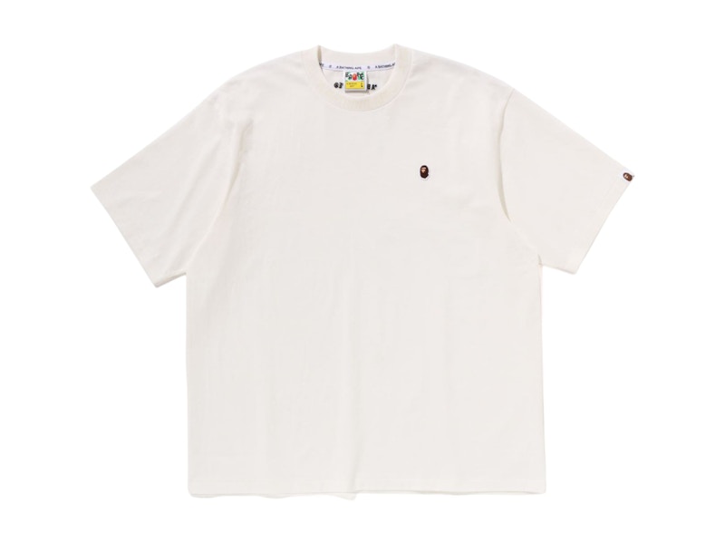 BAPE One Point Relaxed Fit Tee Ivory Wit