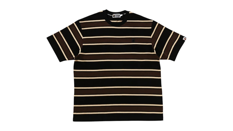 BAPE One Point Strip Relaxed Fit Tee Zwart
