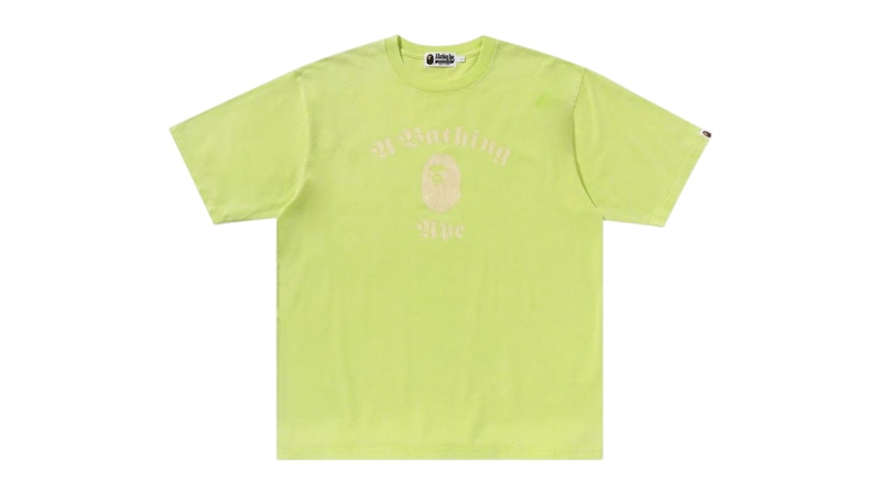 BAPE Overdye Relaxed Fit Tee Geel