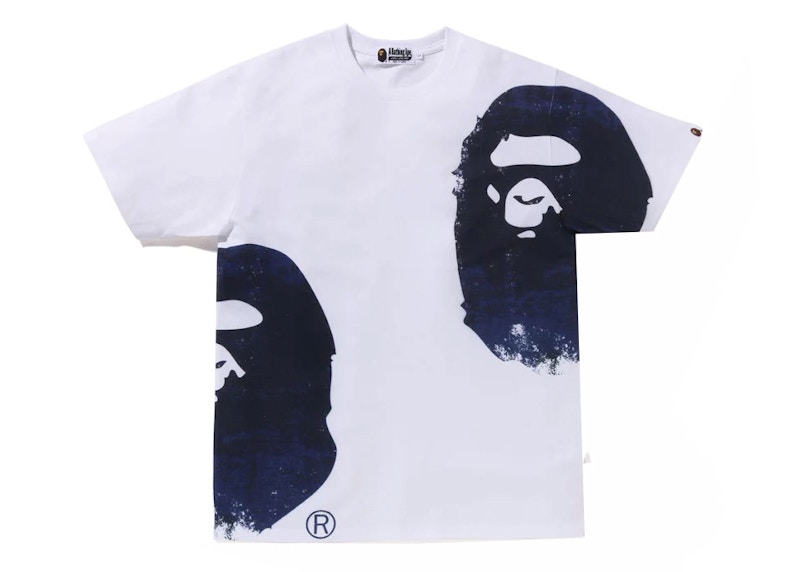 BAPE Overprinted Multi Ape Head Tee Wit