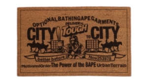BAPE Paper Patch Design Doormat Coffee
