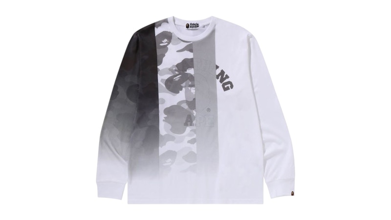 BAPE Patch Work Print Long Sleeve Tee Wit