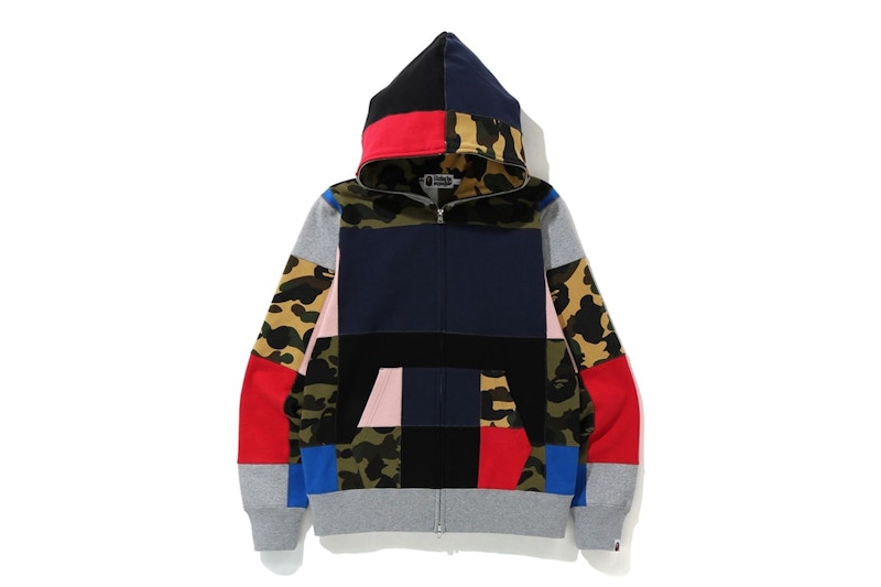 BAPE Patchwork Full Zip Hoodie Multi Multicolor