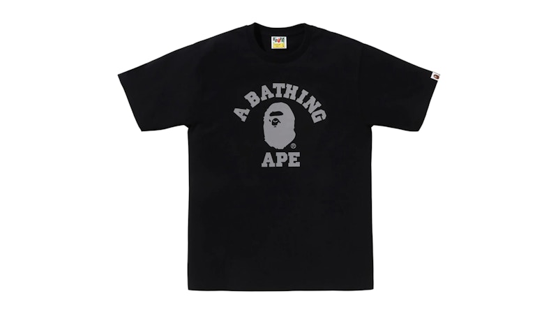 BAPE Reflective On College Tee Zwart