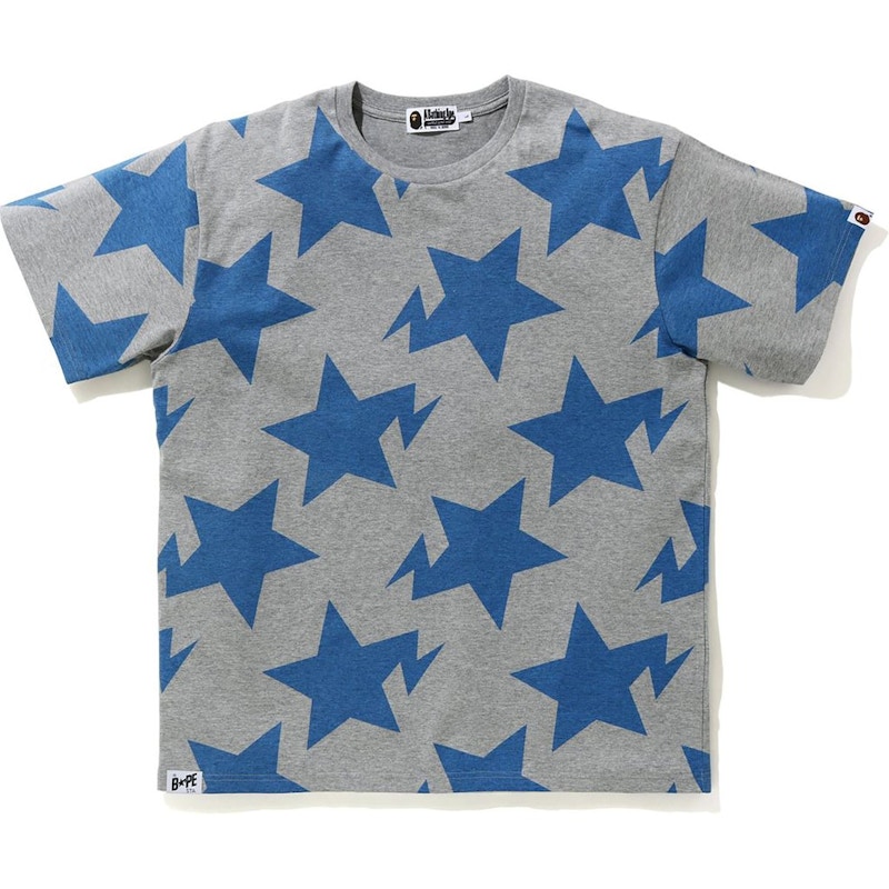BAPE Relaxed STA Pattern Tee Grijs