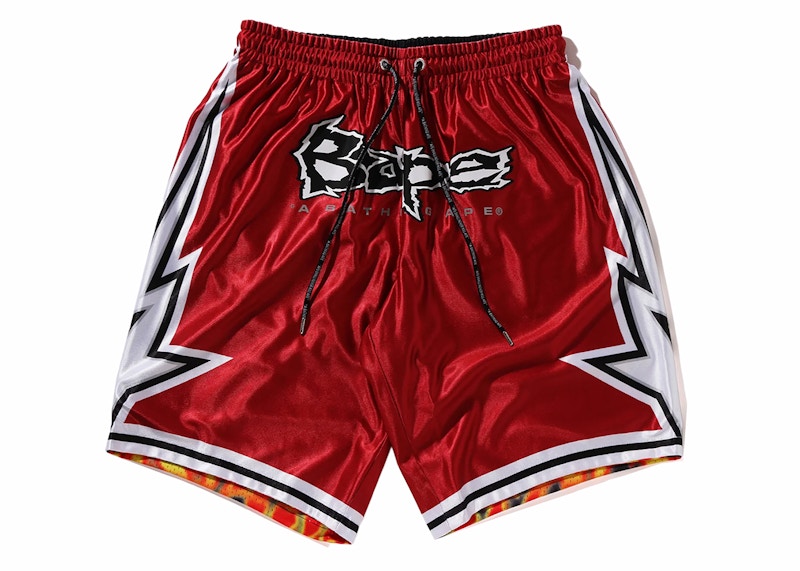 BAPE Reversible Basketball Shorts Rood