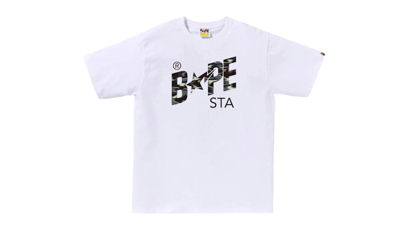 BAPE Screen Camo Sta Tee Wit