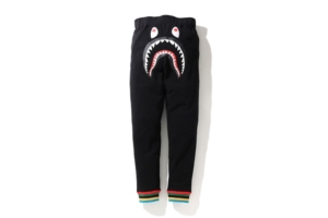 BAPE Shark Line Rib Slim Sweatpants Zwart