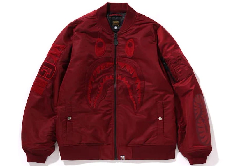 BAPE Shark MA-1 Jacket Rood