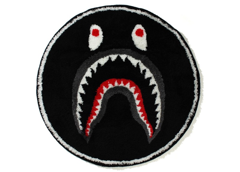 BAPE Shark Rug Mat Zwart
