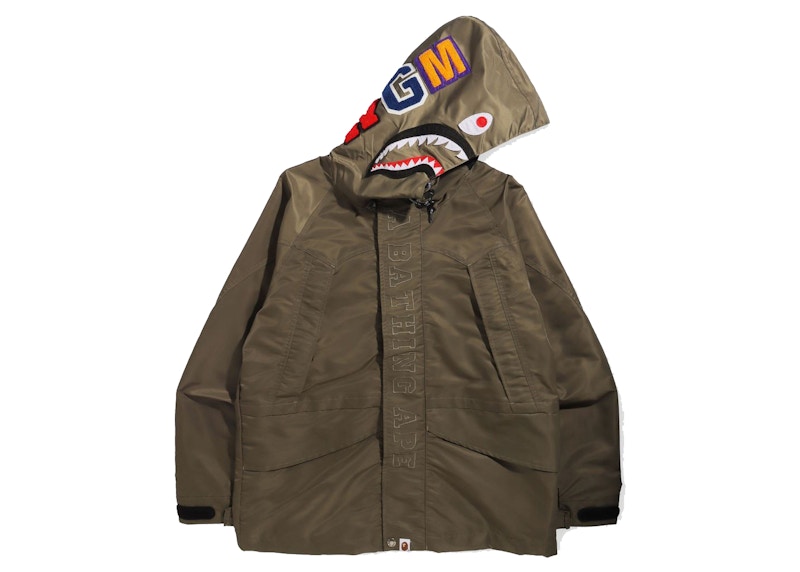 BAPE Shark Snowboard Jacket Olivedrab