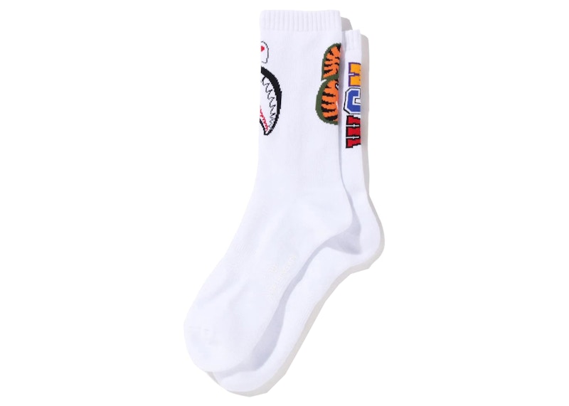 BAPE Shark Socks Wit