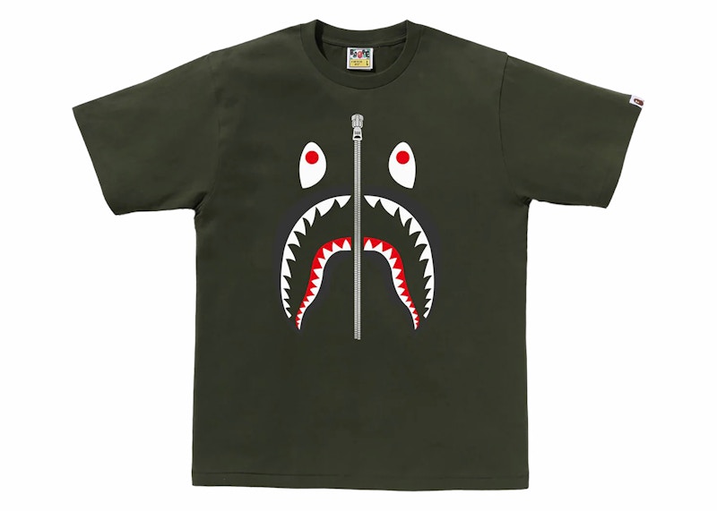 BAPE Shark Tee Olivedrab