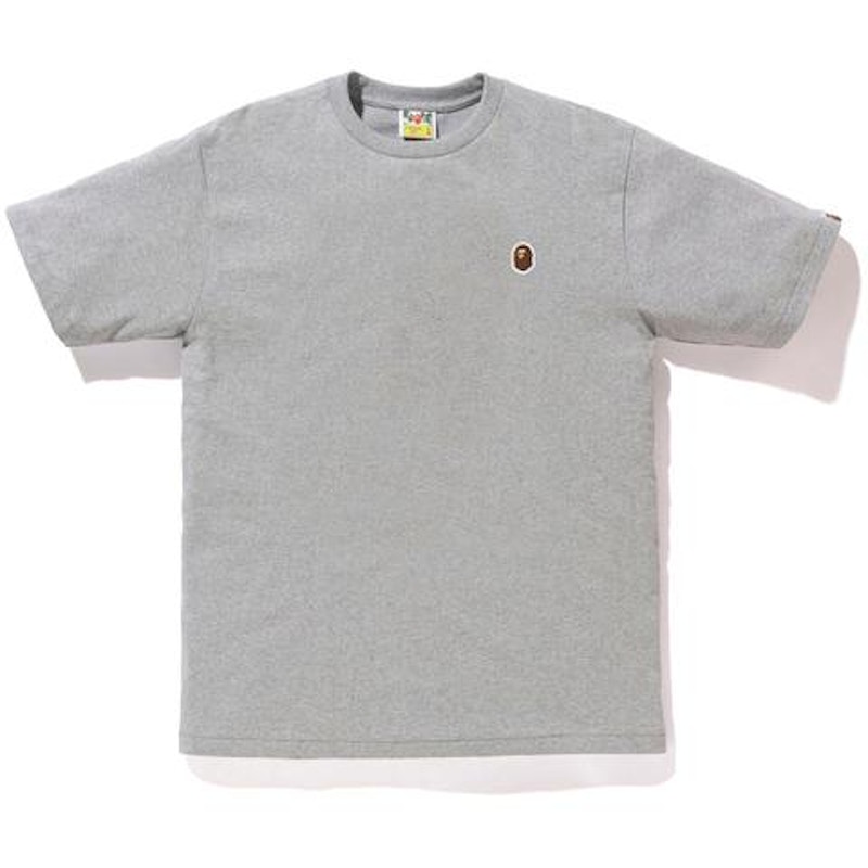 BAPE Silicon Ape Head One Point Tee Grijs